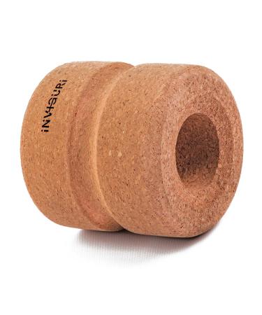Inviguri Roller Yoga Wheel for Back & Neck Pain, with Spinal Groove. Medium to Deep Pressure for Heavy Duty Foam Rolling. Made from Natural Cork. 6 Inches - Deep