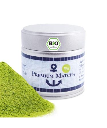 Premium Bio Matcha from Japan Ceremonial Grade Pesticide-Free Matcha powder Extra in the 3x30 g can mild intensive greenery suitable for Matcha latte smoothie ceremonial quality 30 g (3 Series Pack) Premium