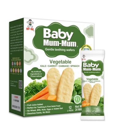 Baby Mum-Mum Rice Rusks, Vegetable, 24 Pieces (Pack of 6) Gluten Free, Allergen Free, Non-GMO, Rice Teether Cookie for Teething Infants - Buy Online on GoSupps.com