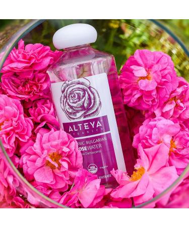 Alteya Organic Rose Water 500 ml - 100% Pure Organic Rosa Damascena (Damask Rose) Hydrolat - No additives - USDA Certified Organic - Face Toner Revitalizing Body Condition Hair & Scalp - Buy Online on GoSupps.com