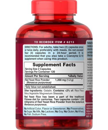 Buy Puritan's Pride Red Yeast Rice 600 mg - 240 Count | Supports Healthy Cholesterol - Buy Online on GoSupps.com