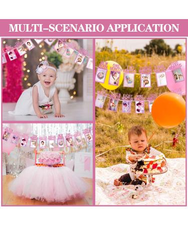 Rose Gold 1st Birthday Decorations for Girls | First Birthday Photo Gallery & Monthly Milestones (4x6 inch) - Buy Online on GoSupps.com