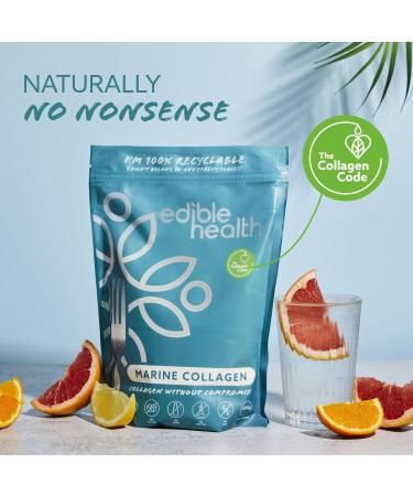 Edible Health High Protein Marine Collagen Powder Collagen Supplements Regeneration Collagen Powder Supplement Peptides for Diet and Everyday Carb Free Marine Collagen 400g Pouch 30 Day Supply - Buy Online on GoSupps.com