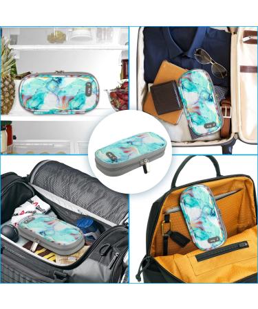 Youshares Insulin Cooling Bag - TSA Approved Diabetic Medication Etui with Cooling Batteries | Marble Green Portable Diabetes Accessories - Buy Online on GoSupps.com