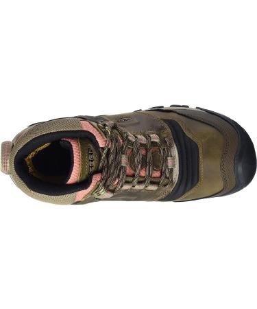 KEEN Women's Ridge Flex Mid Waterproof Hiking Boots 7.5 - Timberwolf/Brick Dust - Buy Online on GoSupps.com