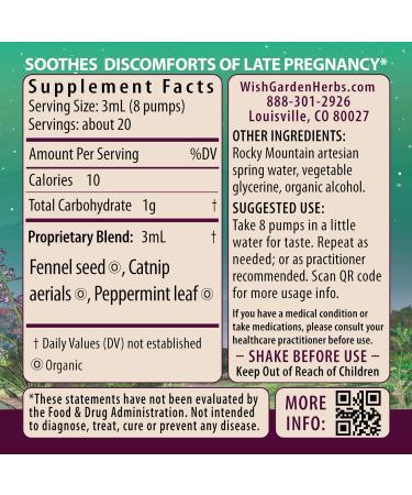 WishGarden Herbs Digestive Rescue Gi Normalizer for Pregnancy - Organic Herbal Tincture with Peppermint & Fennel Seed 2oz - Fast Relief for Digestive Discomforts - Buy Online on GoSupps.com