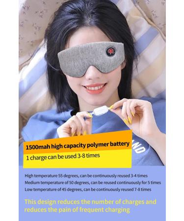Ewarmer Cordless Rechargeable Heated Eye mask for Dry Eyes - Stye Eye Treatment Warm Compress Relieve Blepharitis Pink Eye Hot Compress Therapy Mask Steam Eye Mask with Sound Reminder (Grey) Gray - Buy Online on GoSupps.com
