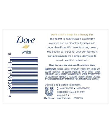 Dove Beauty Bar - 3.75 oz 4 Pack | More Moisturizing than Soap Nourishes Skin & Fights Bacteria | International Shipping Available - Buy Online on GoSupps.com