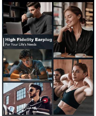 Buy High Fidelity Concert Ear Plugs - 30dB Silicone Ear Plugs for Sleeping Festivals & Travel - Black - Buy Online on GoSupps.com