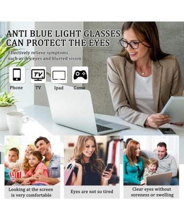 Buy 2 Anti-Blue Light Glasses for Men & Women - Foldable Blue Light Blocking for Reading & Gaming - Reduce Visual Fatigue & Block Device Radiation - Buy Online on GoSupps.com