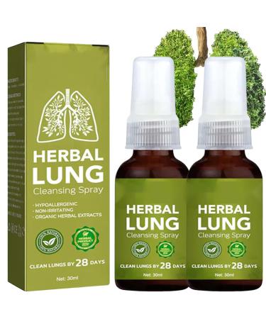 Respinature Herbal Lung Cleanse Mist Powerful Lung Support Cleanse & Breathe Herbal Care Essence 30ML (2PCS)
