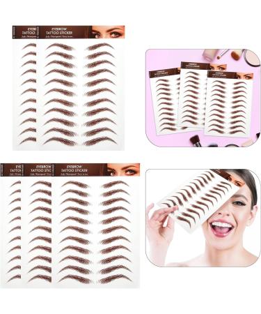Zerodeko Autocollants Sourcils Marron 5 Pi ces Effet Tatouage Waterproof Taille Moyenne pour Maquillage Naturel Femmes Sourcils Sculpt s sans Irritation - Buy Online on GoSupps.com