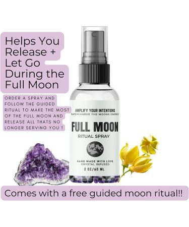 Full Moon Ritual Spray with Real Crystals for Letting Go, Releasing, and Amplifying Moon Energy - Includes FREE Moon Ritual - Buy Online on GoSupps.com