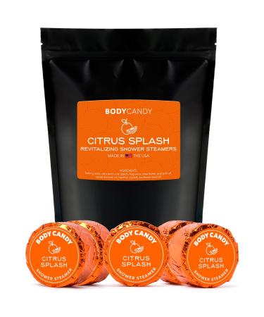 Body Candy Handmade in USA Citrus Splash Shower Steamers Extra Large Aromatherapy 12 Pack Shower Bombs Relaxation Bath Gifts for Women and Men Essential Oil Shower Tablets for Relaxation