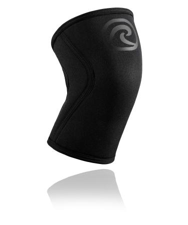 Rehband Rx Knee Support - 5mm - Carbon Black - Large - 1 Sleeve Large (Pack of 1) Carbon Black