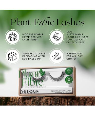 Velour Plant Fibre Eyelashes - Reusable Luxury Hemp-Derived False Lashes | Lightweight, Vegan, and Handmade for All Eye Shapes | Second Nature - Buy Online on GoSupps.com