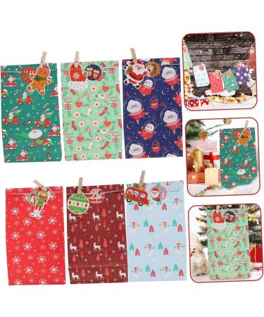 Levemolo 1 Set 24 Empty Advent Bags Christmas Paper Bags Christmas Countdown Rope As Shown 23X12X1CM - Buy Online on GoSupps.com