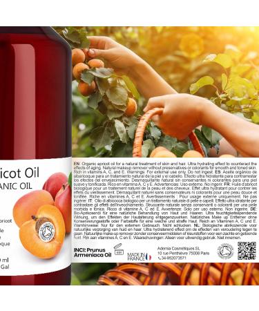 Oiuml leacute na BIO 100 pure and natural coldpressed apricot oil moisturizing aftersun oil conditioner for hair nails and cuticles sensitive skin care 1000 ml 1 L - Buy Online on GoSupps.com