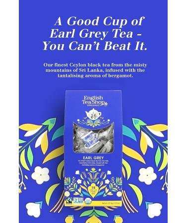English Tea Shop Organic Earl Grey Loose Leaf - 15 Loose leaf pyramid tea bags - Buy Online on GoSupps.com