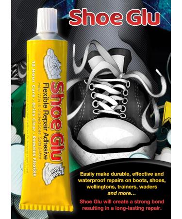 ShoeGlu Strong Bond Repair Adhesive 90g - Ideal for Fixing Worn Soles & Damaged Uppers Flexible and Durable Shoe Glue - Buy Online on GoSupps.com