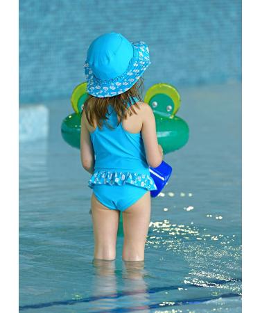 Playshoes Girls UV Protection Sun Hat - Swans Design 55/15 Turquoise - Best Sun Safety for Kids - Buy Online on GoSupps.com
