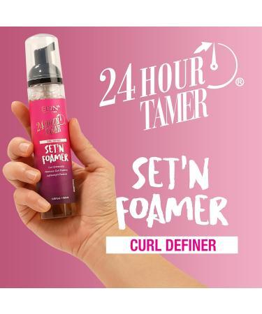 24 Hour Tamer Set'n Foamer Curl Definer 3.38oz/ 100ml - Define Curls & Waves Enhance Volume & Shine Soft Finish with Lightweight Texture Restoring Curl Patterns Nourishes Curls No Flake 3.38 Fl Oz (Pack of 1) Curl Definer - Buy Online on GoSupps.com