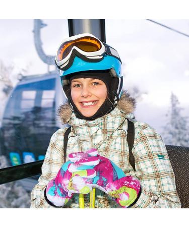 Kids Winter Snow Waterproof Ski Gloves - 2 Pairs Unisex Thermal Watercolor Gloves for Boys and Girls - Anti-Slip & Warm Cold Weather Gear - Buy Online on GoSupps.com
