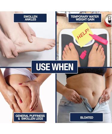 Water Away Pills for Fast Relief from Water Retention & Bloating - 90 Capsules for Swollen Ankles Feet & Legs - Effective Water Loss Aid for Men & Women - Buy Online on GoSupps.com