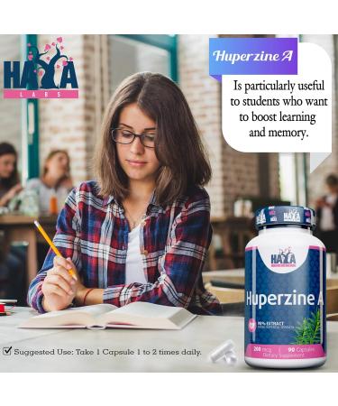 Huperzine A 98% Extract | 90 Capsules x 200mcg | Cognitive Support Supplement - Buy Online on GoSupps.com