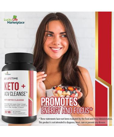 3X Lifetime Keto + ACV Cleanse - Full Body Keto Detox Cleanse - 90 Day Supply for Belly Bloat Reduction - With Psyllium Digestive Support for Energy & Focus - Keto Detox Cleanser - Buy Online on GoSupps.com