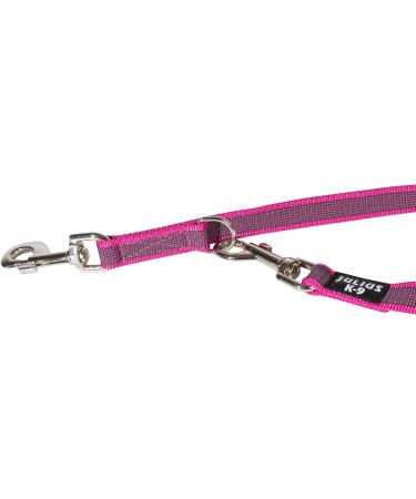 IDC Color & Gray Adjustable Leash with Double Carabiner - 20mm x 2.2m - Durable Pink-Gray Design for Dogs - International Shipping Available - Buy Online on GoSupps.com