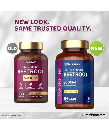 Horbaach Beetroot Extract 3000mg 180 Vegan Tablets Beetroot Extract Supplement Nitric oxide Horbach - Buy Online on GoSupps.com