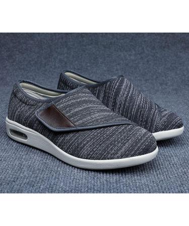 QDCZDQ Women's Edema Diabetic Walking Shoes - Lightweight Breathable Adjustable Closure Sneakers for Elderly Swollen Feet & Plantar Fasciitis - Grey - Size 6.5 - Buy Online on GoSupps.com