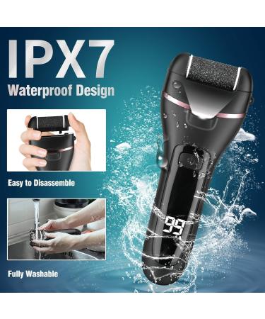Yooikeey Electric Foot Callus Remover - 16 in 1 Pedicure Kit for Dead Skin & Cracked Heels | 2 Speed Electric Foot Scrubber with 3 Roller Heads - International Shipping - Buy Online on GoSupps.com