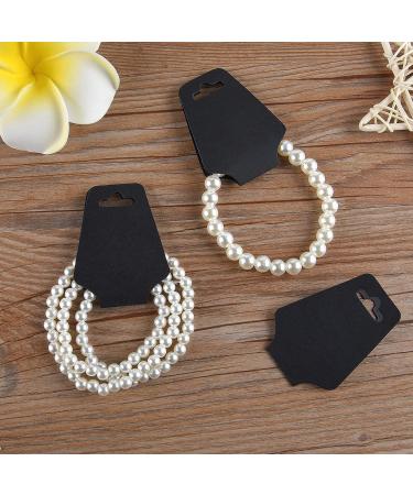 250 Pcs Blank Necklace Display Cards - Jewelry Holder Tags for Necklaces, Bracelets & Keychains - Black Hanging Cards for Jewelry Display - Buy Online on GoSupps.com