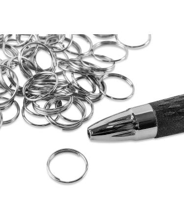 100-Piece Mini Stainless Steel Split Rings for DIY Jewelry Making, Crafts, Chandeliers - 12mm - Buy Online on GoSupps.com