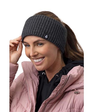 Heat Holders Women s Thermal Outdoor Knitted Headband - Fleece Lined Ribbed Dark Gray - One Size - Buy Online on GoSupps.com