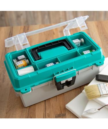 Sheffield 12671 13 Tackle Box Teal & Gray - Fishing & Craft Storage Solution - Buy Online on GoSupps.com