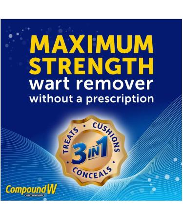 Compound W Maximum Strength Wart Remover - 14 Medicated Pads - Buy Online on GoSupps.com