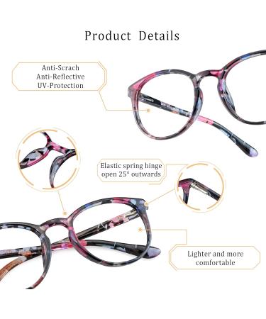LifeArt Blue Light Blocking Glasses for Women - Anti Eyestrain Computer & Gaming Glasses Floral Design (+2.00 Magnification) - Protect Your Vision - Buy Online on GoSupps.com