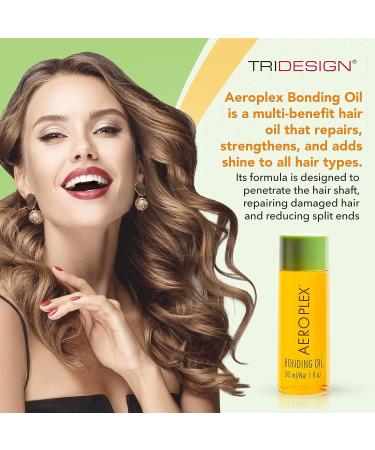 TRIDESIGN Aeroplex Bonding Oil 30ml - Repairs, Promotes Growth & Prevents Breakage - Salon-Tested Serum for Dry, Damaged & Frizzy Hair - UV & Heat Protection - Buy Online on GoSupps.com