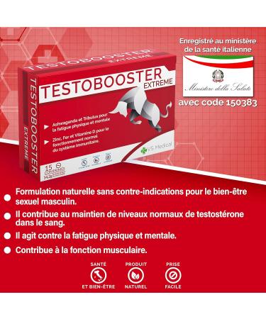 VS Medical Testobooster Extreme - Supplement for Men Immediate Ultra Strong Effect Improves Performance Stamina and Strength 100% Natural and Safe Pocket Packaging - Buy Online on GoSupps.com