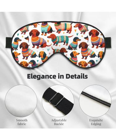 Double-Sided Dachshund Sleep Mask | Colorful Eye Cover for Comfortable Sleep Unisex Night Eye Shade - Buy Online on GoSupps.com