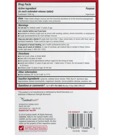 Leader Mucus Relief DM Tablets Maximum Strength Chest Congestion 12 Hour Fast-Acting Mucus Expectorant & Cough Suppressant 14 Count (2-Pack) 28 Tablets Mucinex-MAX - Buy Online on GoSupps.com