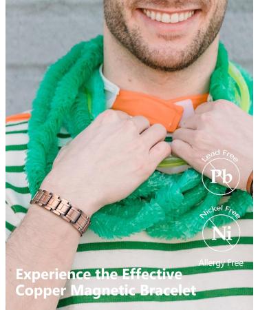 Jeracol Lymphdrainage Copper Bracelet for Men - Magnetic Bracelet with Improved Folding Lock & Gift Box | Perfect Jewelry Gift - Buy Online on GoSupps.com