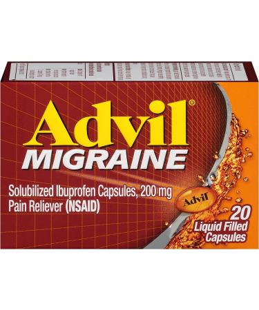 Advil Migraine Liquid Filled Capsules - 20 ct, Pack of 5