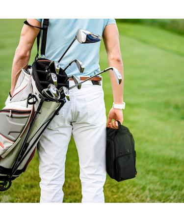 Fitdom Tactical Golf Shoe Bag - Black Zippered Carrier with Ventilation & Pockets - Buy Online on GoSupps.com