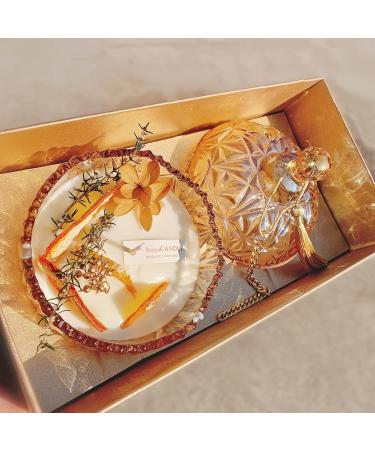 Relaxing Scented Candles for Home | Aromatherapy Jar Candle with Glass Cover - Perfect Gifts for Men & Women (Dried Orange - Buy Online on GoSupps.com