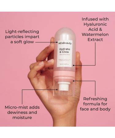 MCoBeauty Hydrate & Glow Ultra-Fine Mist | Vegan Shimmering Face & Body Spray - Cruelty Free International Shipping - Buy Online on GoSupps.com
