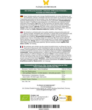 500g Organic Spirulina Powder - 100% Natural EU Organic Certified Raw Food Quality No Additives - Buy Online on GoSupps.com